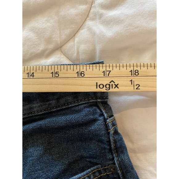 Levi's Signature Bootcut Jeans Men's 34x34 Dark Blue Denim Cotton - Picture 12 of 13